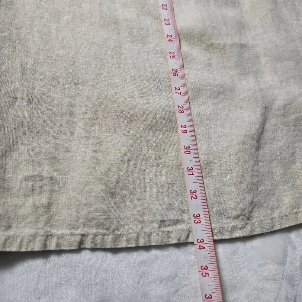 Talbots 100% Irish Linen Midi Skirt Neutral – L - Picture 7 of 9